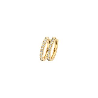 Blush Blush Oorbellen 7307YZI 14k Geelgoud Oorringen Gezet met Zirkonia 1.5mm x 11,5mm
