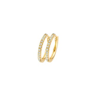 Blush Blush Oorbellen 7309YZI Oorringen 14k Geelgoud met Briljant geslepen Zirkonia 1.5mm x 14mm