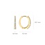 Blush Blush Oorbellen 7341YZI Ovaal 14k Geelgoud met Zirkonia 1.9mm x 13.7mm