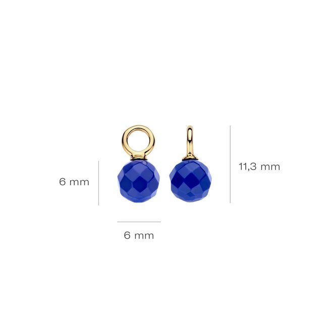 Blush Blush Oorbedels 9046YLA 14k Geelgoud voor aan Oorringen Lapis