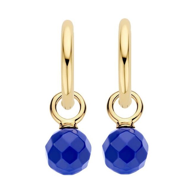Blush Blush Oorbedels 9046YLA 14k Geelgoud voor aan Oorringen Lapis