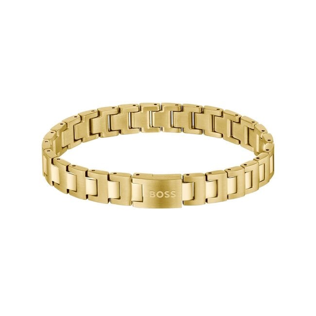 BOSS BOSS Armband HBJ1580753 Candor Staal met Geelgouden Plating 19cm