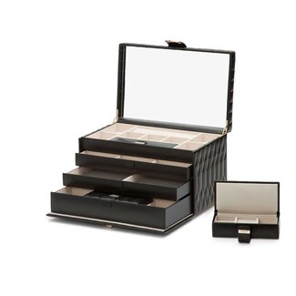 Wolf 1834 Wolf 1834 Jewelry Case 329671 Caroline Large Zwart Wolf 1834 Wolf 1834 Jewelry Case 329671 Caroline Large Zwart