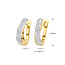 The House Of Blinckers THOB Oorbellen 42.07578 14k Bi-color Goud Fantasie met 0.33crt H SI Diamant 15.5mm x 4mm