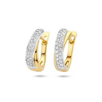 The House Of Blinckers THOB Oorbellen 42.07578 14k Bi-color Goud Fantasie met 0.33crt H SI Diamant 15.5mm x 4mm