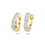 The House Of Blinckers THOB Oorbellen 42.07578 14k Bi-color Goud Fantasie met 0.33crt H SI Diamant 15.5mm x 4mm