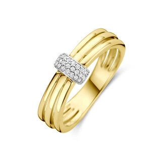 The House Of Blinckers THOB Ring 42.09108 14k Bi Color Fantasie met 0.08crt H SI Diamant Maat 56