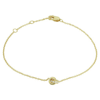 The House Of Blinckers THOB Armband 40.22405 14k Geelgoud Circle met 0.05crt H SI Diamant 5 x 2mm 15 - 18cm