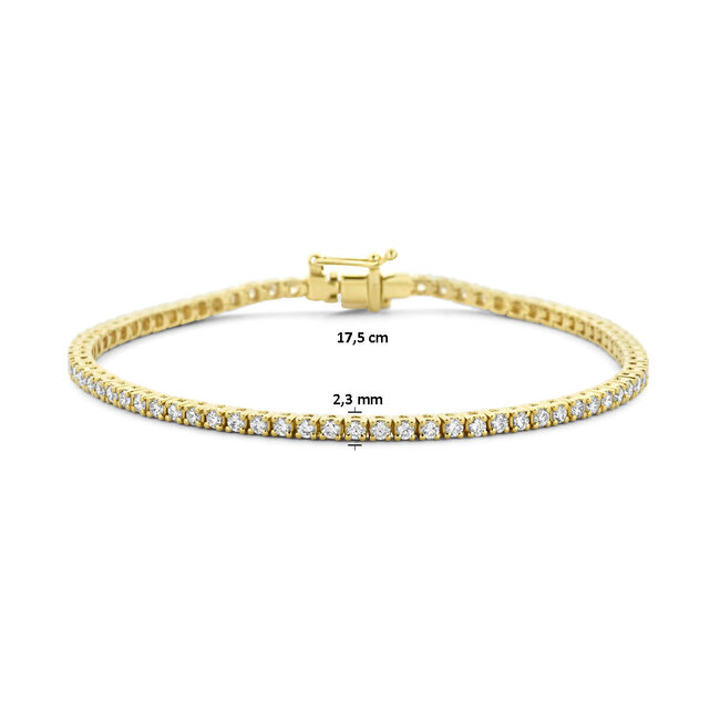 The House Of Blinckers THOB Armband 40.27326 14k Geelgoud Tennis met 2.00crt G SI Labgrown Diamant 2.3mm 17.5cm