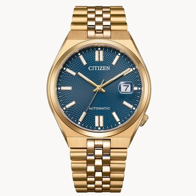 Citizen Citizen Horloge NK0023-57L 60 Ysuyosa Staal met Rosegouden Plating Automaat met Blauwe Wijzerplaat 39mm