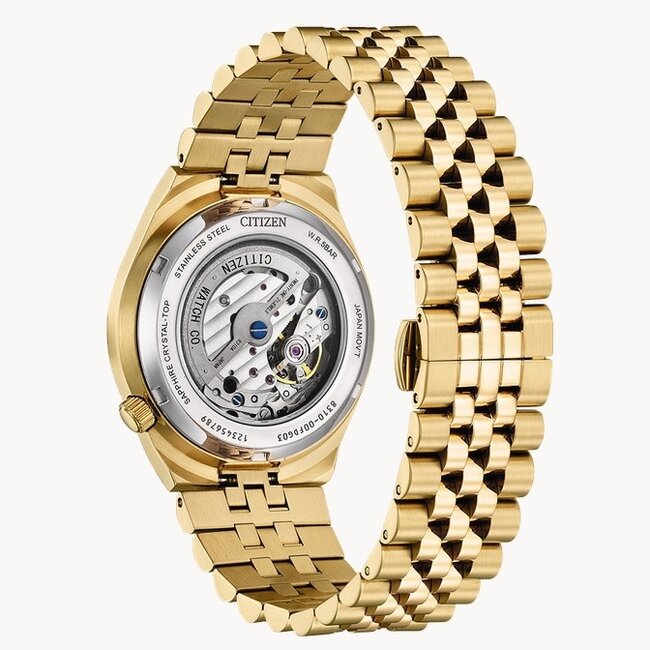 Citizen Citizen Horloge NK0023-57L 60 Ysuyosa Staal met Rosegouden Plating Automaat met Blauwe Wijzerplaat 39mm