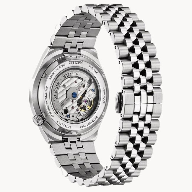 Citizen Citizen Horloge NK0020-55E Tsuyosa 60 Staal Automaat 50m Waterdicht Saffier 39mm