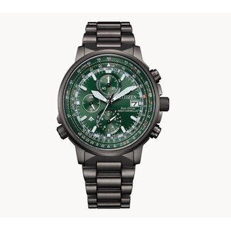 Citizen Citizen Horloge AT8304-57W Promaster Sky Staal met Zwarte Coating Eco-Drive Radio Controlled 200m waterdicht Saffierglas 41mm