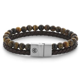 Rebel & Rose Rebel&Rose Armband RR-M0058-S-M Full Metal Combo 12mm Tiger Lily Maat M