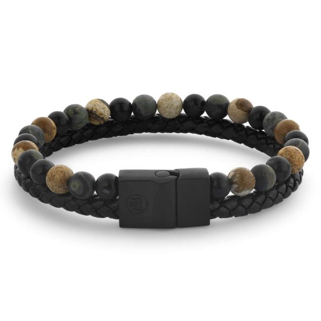 Rebel & Rose Rebel&Rose Armband RR-M0059-B-M Full Metal Combo 12mm Autumn Storm Maat M