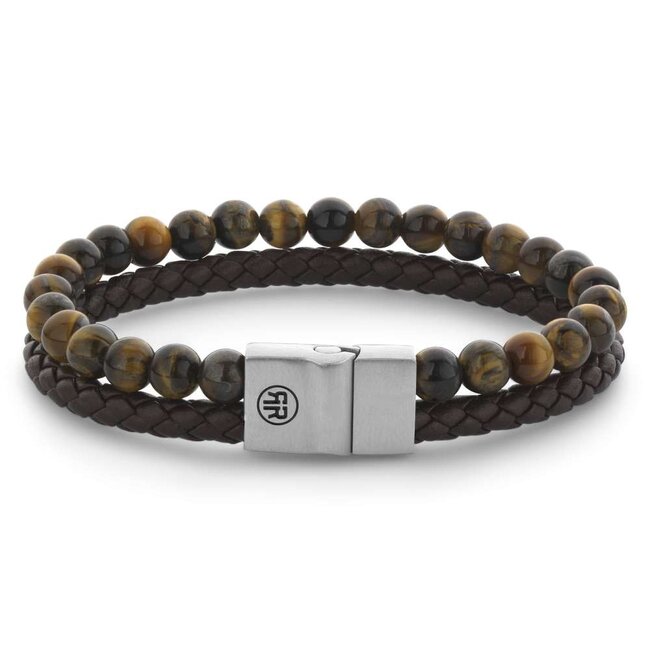 Rebel & Rose Rebel&Rose Armband RR-M0058-S-L Full Metal Combo 12mm Tiger Lily Maat L