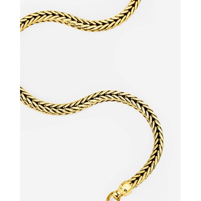 Buddha to Buddha Buddha to Buddha Armband 913GV E+-G Barbara Zilver met Geelgouden Plating Maat E+-G