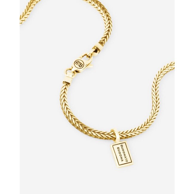 Buddha to Buddha Buddha to Buddha Collier 717GV 50 Barbara XS Zilver met Geelgouden Plating 50cm