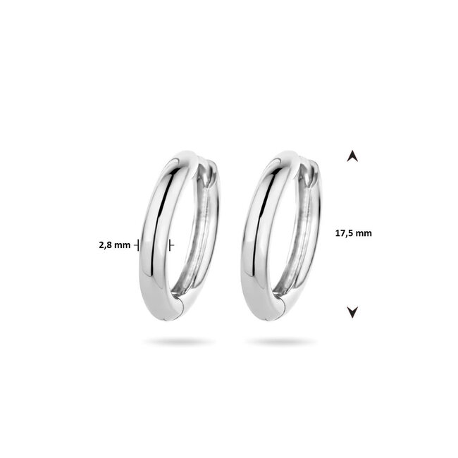 Blinckers Jewellery Huiscollectie BJ Oorbellen 13.22151 Zilver Rond 2.8mm x 17.5mm