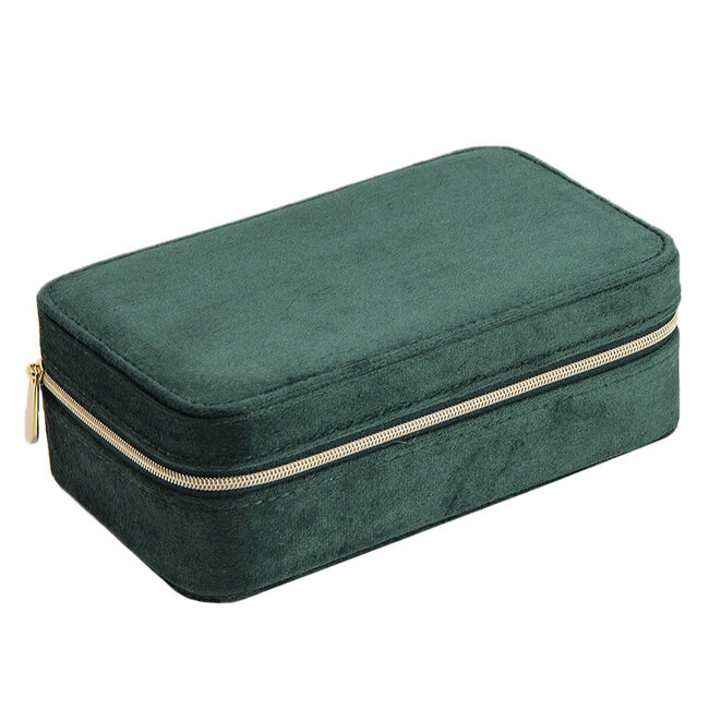Blinckers Jewellery Huiscollectie BJ Sieradenbox 95.00090 Groen Velvet 6 x 11x 18cm