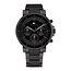 Tommy Hilfiger Tommy Hilfiger Horloge TH1710590 Tyson Staal met Zwarte Coating  Quartz Chronograaf 44mm