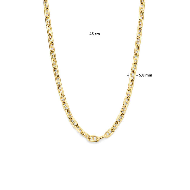 The House Of Blinckers THOB Collier 40.24454 14k Geelgoud Paperclip met Balkje Anker Schakel 5.8mm 45cm