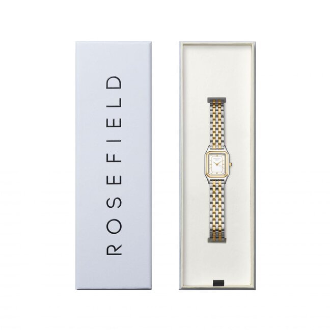 Rosefield Rosefield Horloge OCWDSD-OC03 Ivy White Gold Roman Staal Bi-Color Quartz en Witte Wijzerplaat 25-30mm
