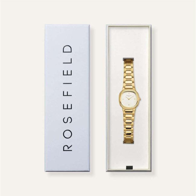 Rosefield Rosefield Horloge ORCGSG-OR01 Gaia Roman Indexes Quartz Staal met Geelgouden Plating 30mm