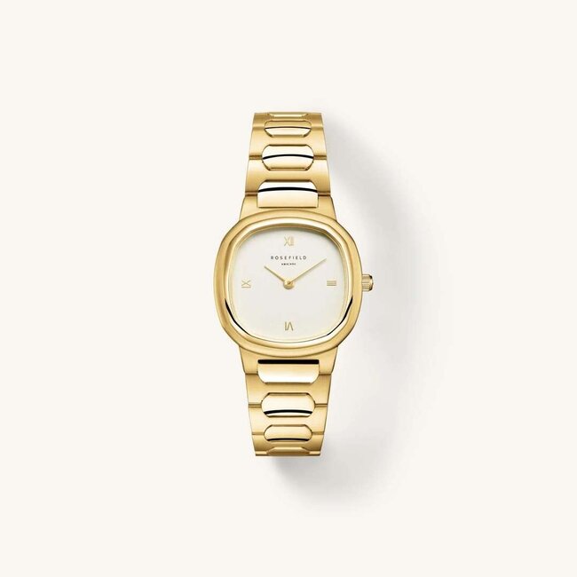 Rosefield Rosefield Horloge ORCGSG-OR01 Gaia Roman Indexes Quartz Staal met Geelgouden Plating 30mm