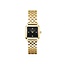 Rosefield Rosefield Horloge BBGSG-B08 Boxelle Black 4 Crystal Quartz met Geelgouden Plating met Zwarte Wijzerplaat 19.5mm
