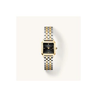 Rosefield Rosefield Horloge BBDSG-B07 Boxelle Black Sunray Quartz Staal Bi-Color met Zwarte Wijzerplaat 19.7mm