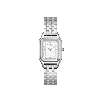 Rosefield Rosefield Horloge OCWSSS-OC02 Ivy White Silver Roman Quartz Staal met Witte Wijzerplaat 21-26mm