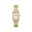 Rosefield Rosefield Horloge OCWGSG-OC01 Ivy White Black Roman Quartz Staal met Geelgouden Plating Witte Wijzerplaat 21-26mm