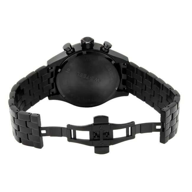 TW Steel TW Steel Horloge VB3 Volante Staal met Zwarte Coating Quartz Swiss Made Chronograaf met Groene Wijzerplaat 45mm