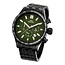 TW Steel TW Steel Horloge VB3 Volante Staal met Zwarte Coating Quartz Swiss Made Chronograaf met Groene Wijzerplaat 45mm