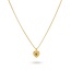 24KAE 24Kae Collier 32491Y Zilver met Geelgouden Plating Hart met Groene Steen 40-45cm
