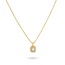 24KAE 24Kae Collier 32499Y Zilver met Geelgouden Plating met Parel en Blauwe Steen 40-45cm