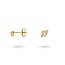 24KAE 24Kae Oorbellen 424141Y Zilver met Geelgouden Plating Roze Hart