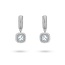 24KAE 24Kae Oorbellen 424136S Zilver Blauw Vierkant met Zirkonia