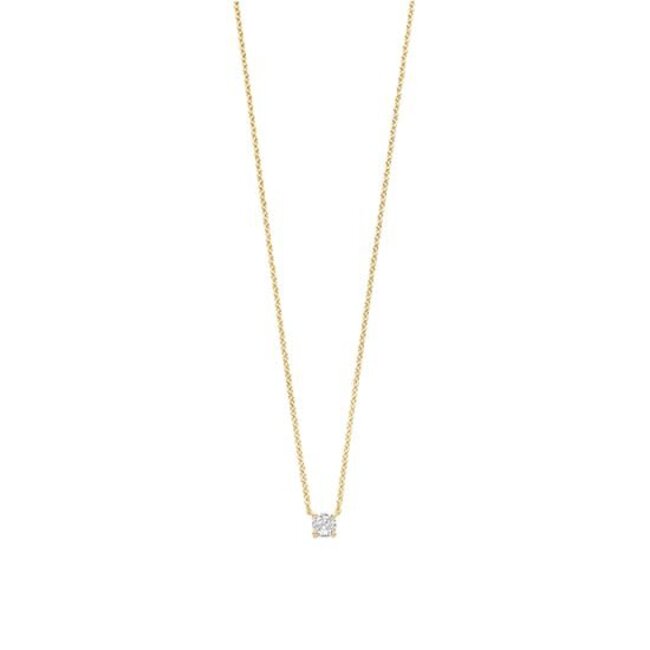 Ti Sento Milano Ti Sento Collier 3894ZY/42 Zilver met Geelgouden Plating en Zirkonia 38-48cm
