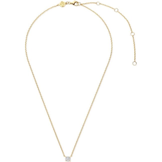 Ti Sento Milano Ti Sento Collier 3894ZY/42 Zilver met Geelgouden Plating en Zirkonia 38-48cm