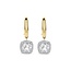 Ti Sento Milano Ti Sento Oorbellen 78030ZY Zilver met 14k Geelgouden Plating met Steen en Zirkonia