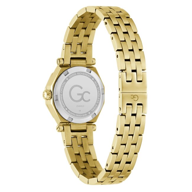 GC GC Horloge Z54005L9 Gleam Mini Staal met Geelgouden Plating Quartz Swiss Made met Zirkonia 25mm