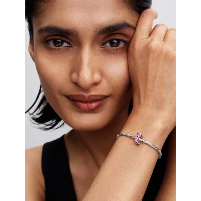 Pandora Pandora Bedel 794253C01 Zilver Roze Strik