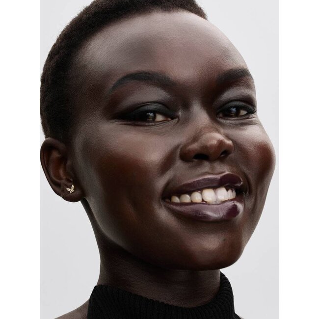 Pandora Pandora Oorbellen 264264C01 Zilver 14k Geelgouden Plating Vlinder met Zirkonia