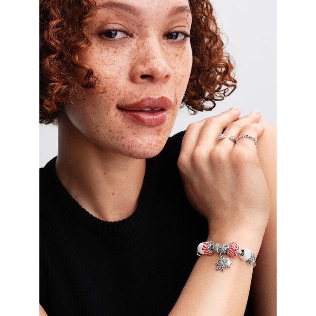 Pandora Pandora Bedel 794142C01 Zilver Sneeuwvlokje met Ster