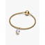 Pandora Pandora Bedel 764275C01 Zilver 14k Geelgouden Plating Maan met Zirkonia en Maansteen