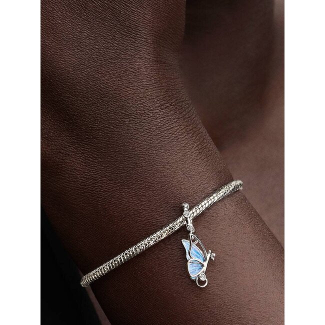 Pandora Pandora Bedel 794241C01 Zilver Vlinder met Zirkonia en Blauw