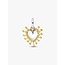 Pandora Pandora Bedel 764141C01 Zilver 14k Geelgouden Plating Dubbele Hart met Zirkonia