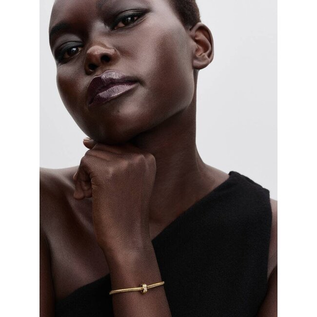 Pandora Pandora Clip 764130C01 Zilver met Geelgouden Plating Disney Mickey Mini Mouse met Zirkonia